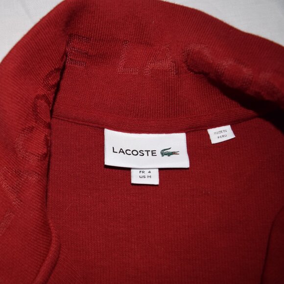 Lacoste Red Quarter Zip - Picture 7 of 9